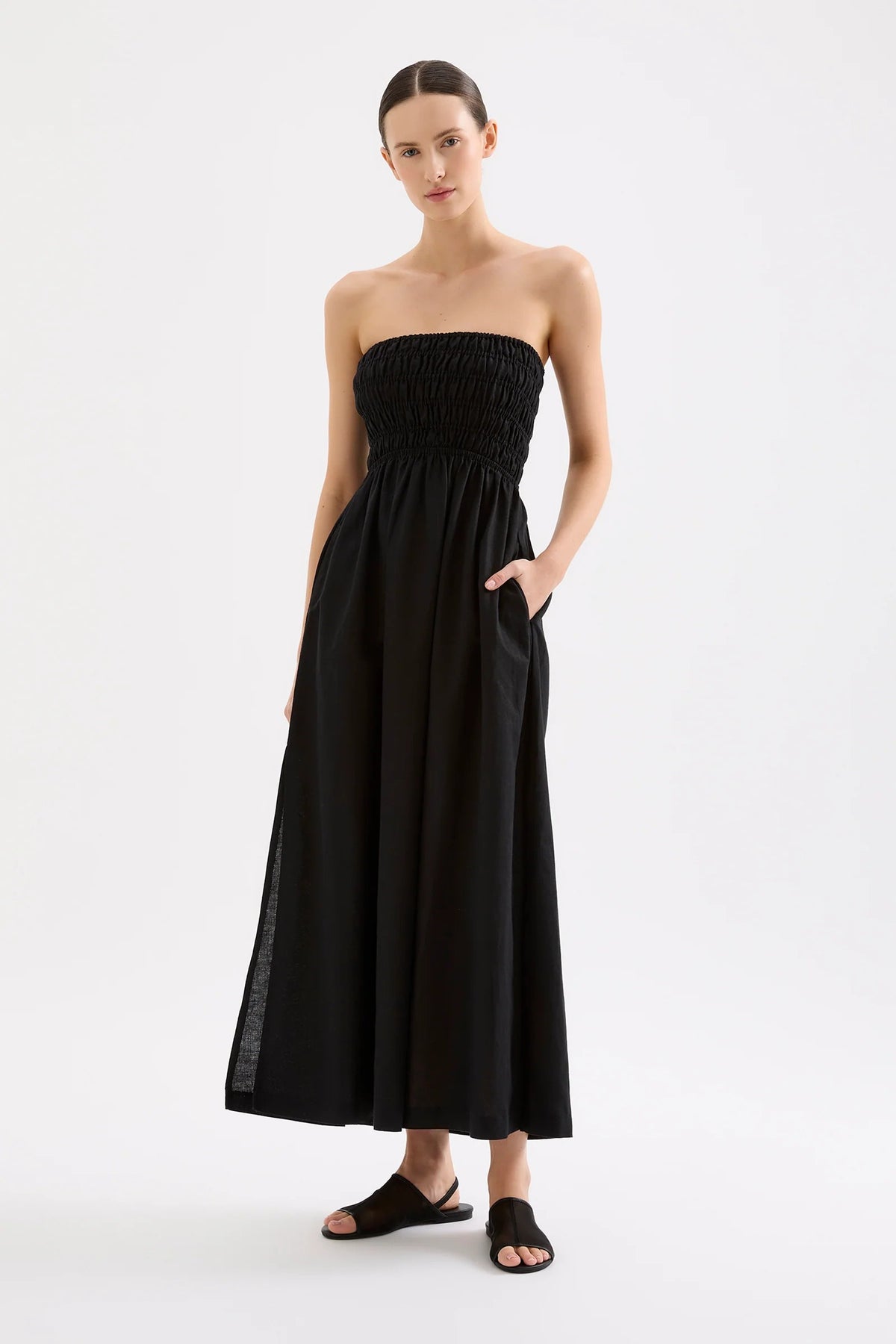 Nude Lucy Zuri Tencel Maxi Dress | Black