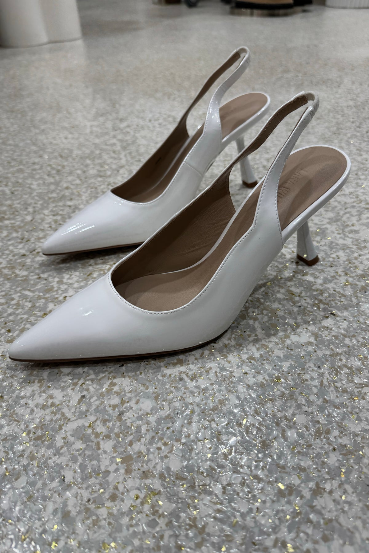 Lana Wilkinson Celeste Heel | White Patent
