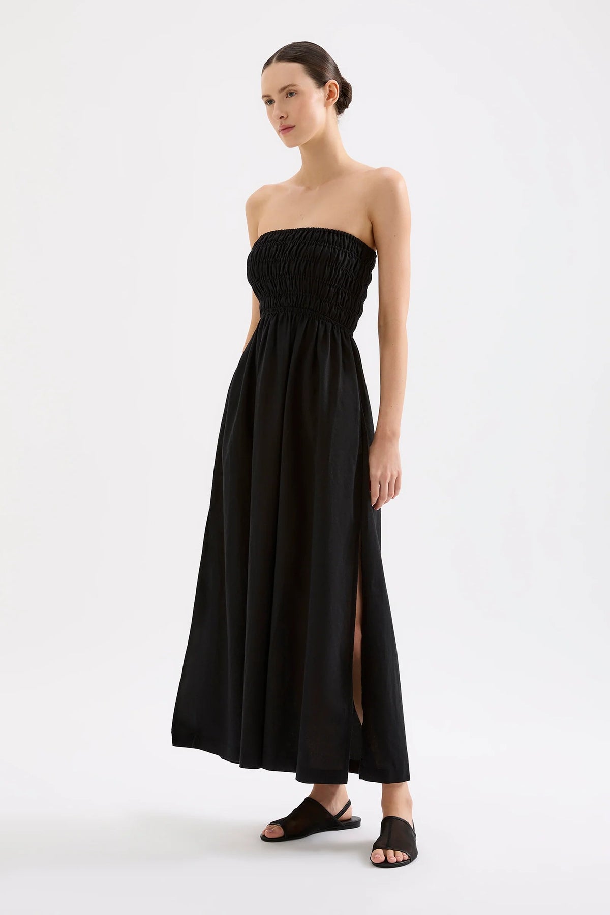 Nude Lucy Zuri Tencel Maxi Dress | Black