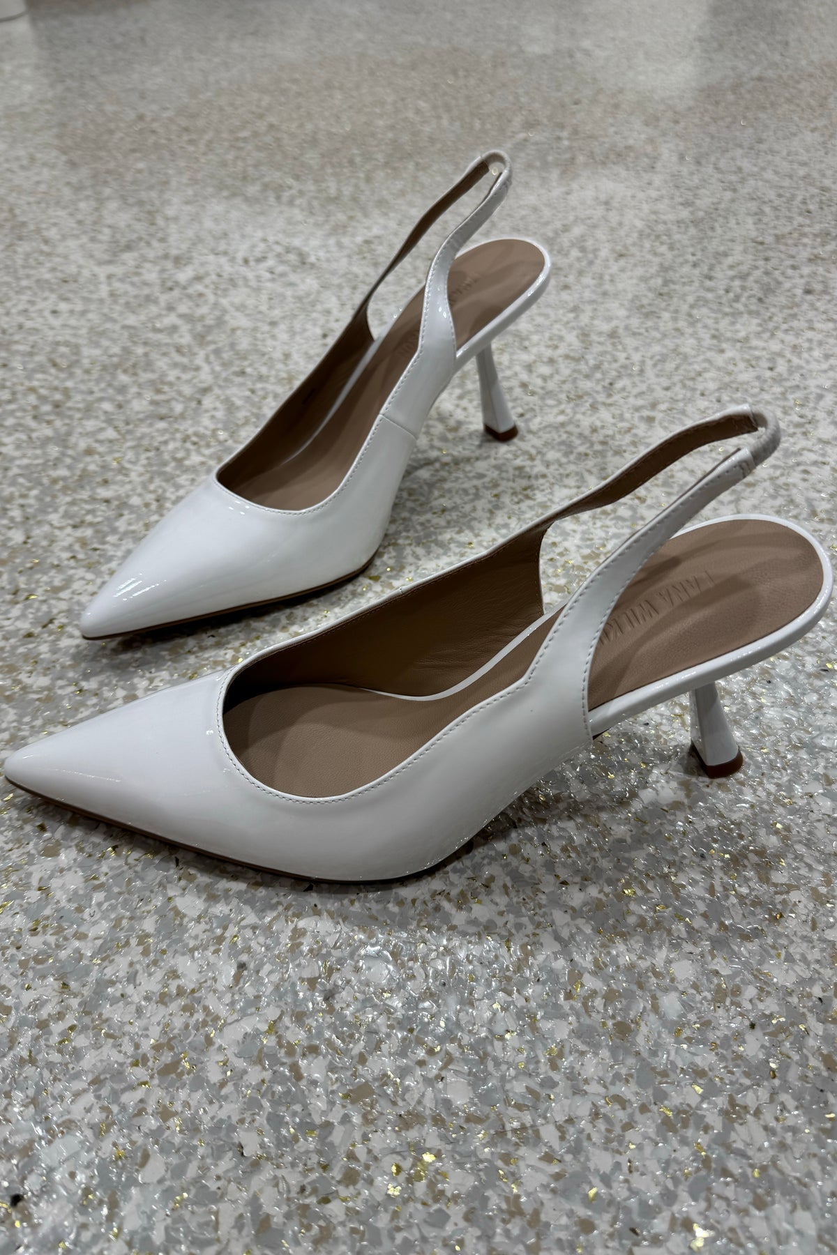 Lana Wilkinson Celeste Heel | White Patent