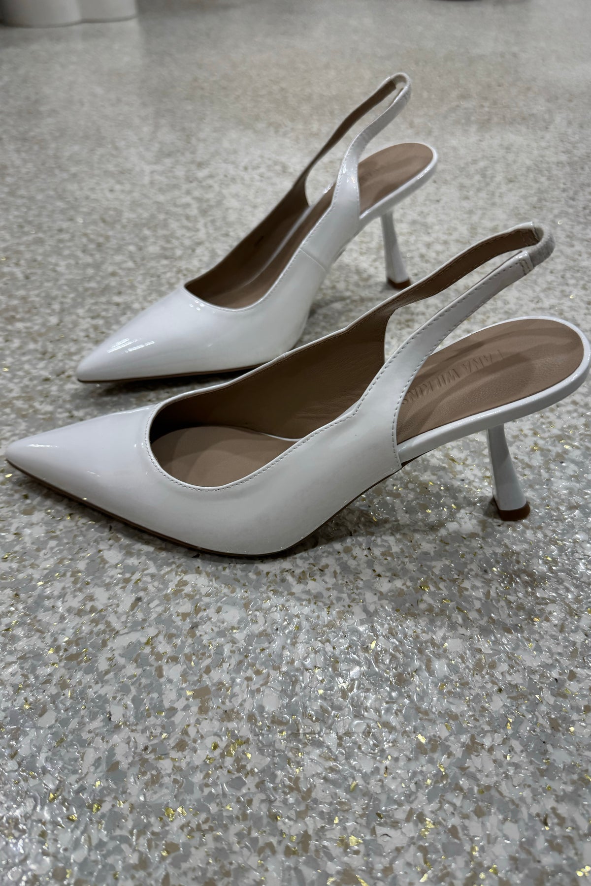 Lana Wilkinson Celeste Heel | White Patent