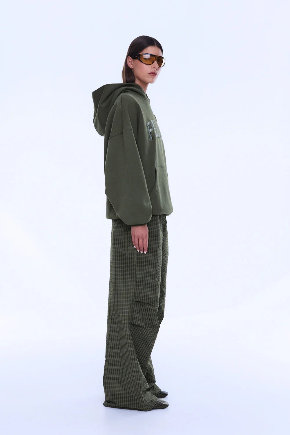 Ena Pelly Cassie Oversized Hoodie | Washed Olive