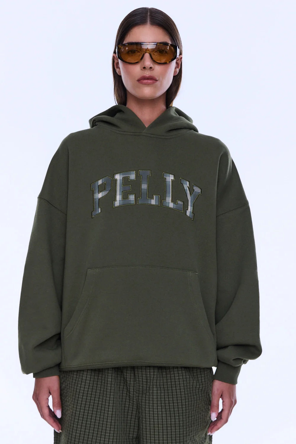 Ena Pelly Cassie Oversized Hoodie | Washed Olive
