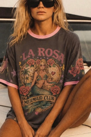 Chosen By Fifi & Annie La Rosa Tee | Washed Charcoal