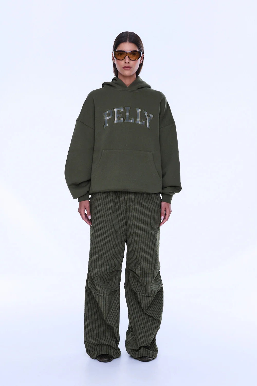 Ena Pelly Cassie Oversized Hoodie | Washed Olive