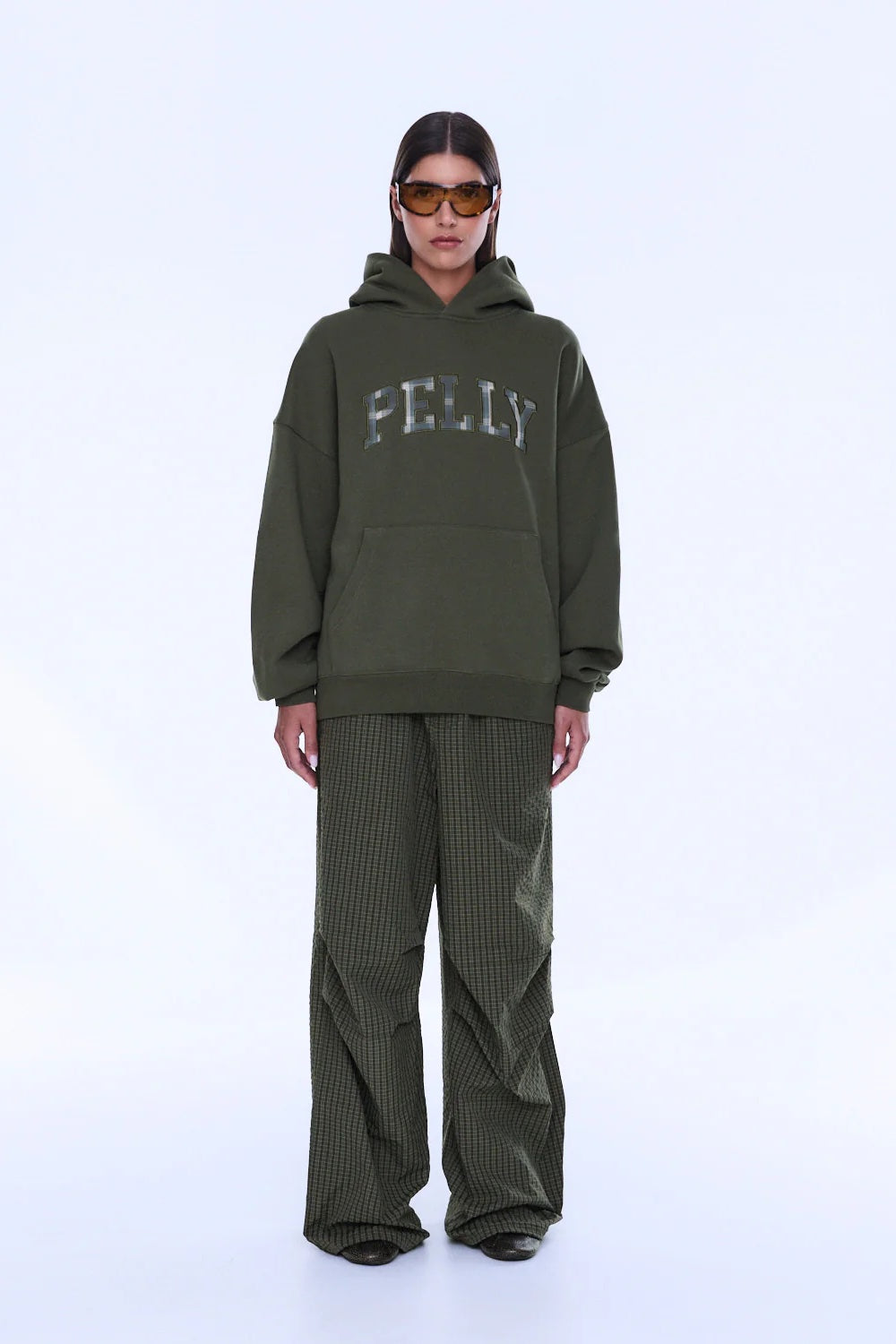 Ena Pelly Cassie Oversized Hoodie | Washed Olive