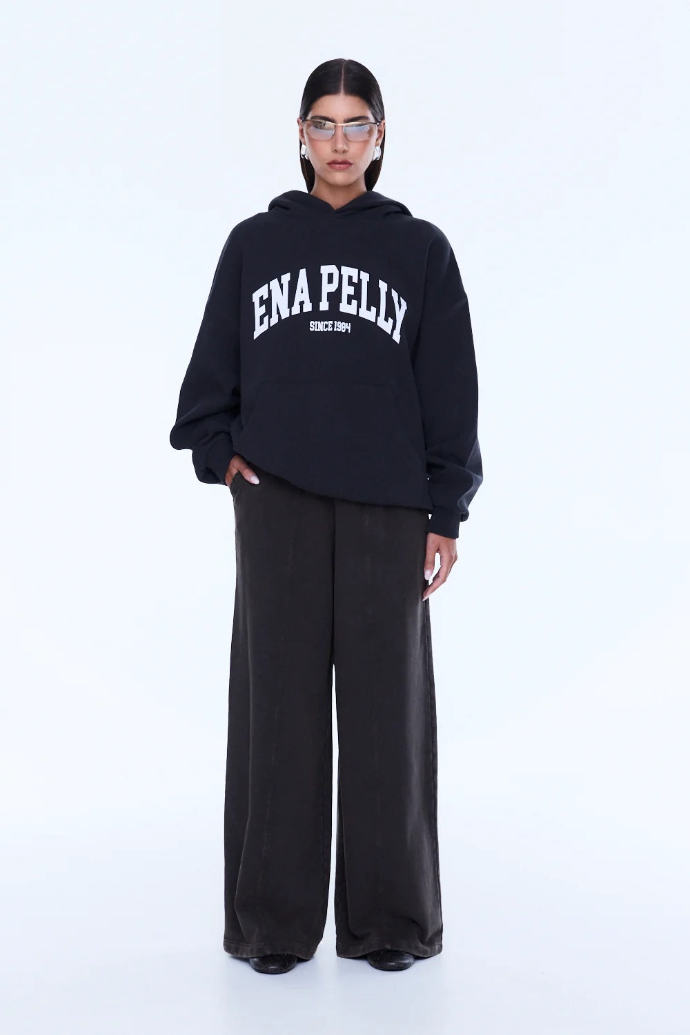 Ena Pelly Cassie Oversized Hoodie | Phantom / Charcoal