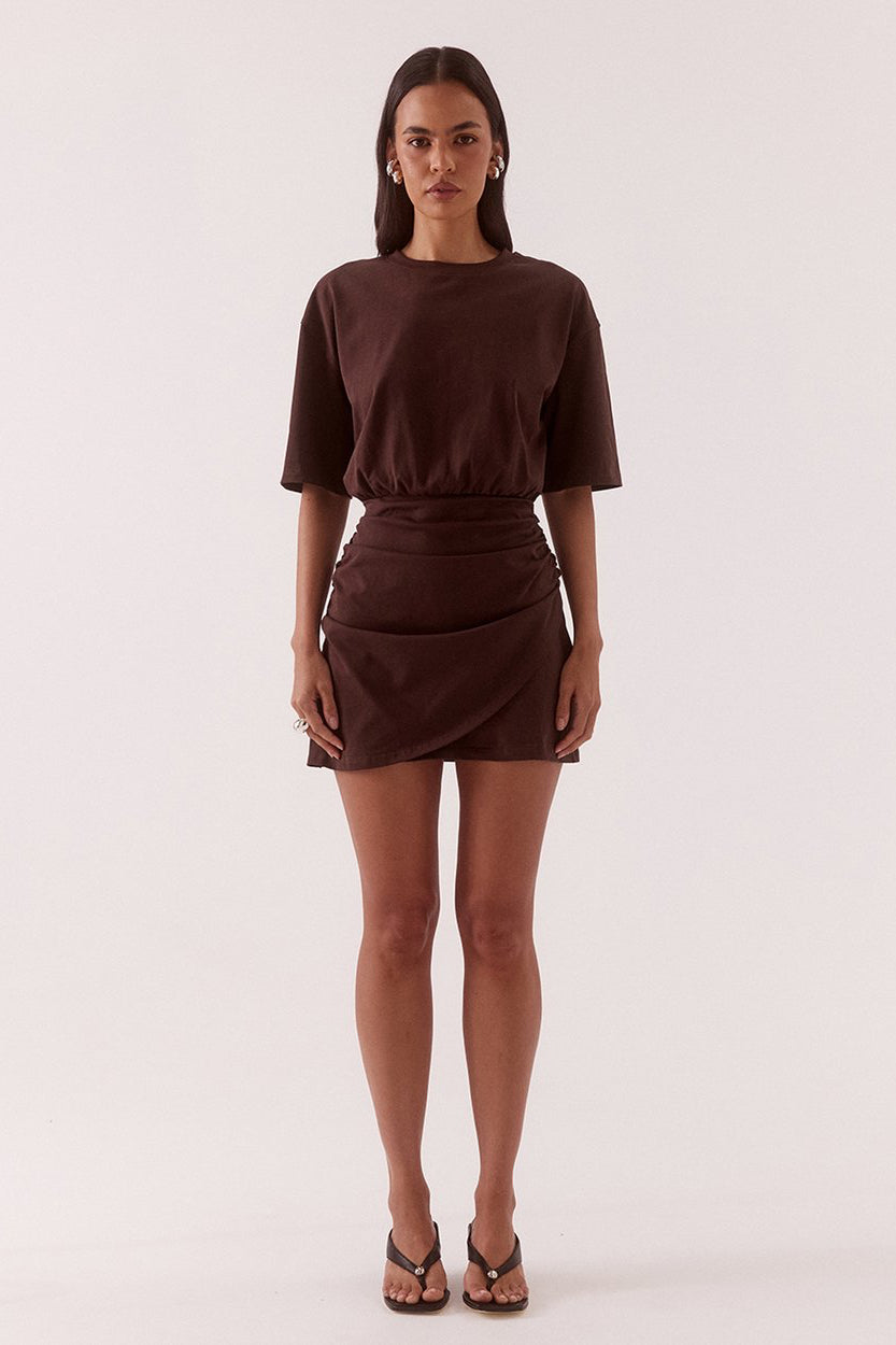 Sovere Studio Izel Tee Dress | Bitter Chocolate