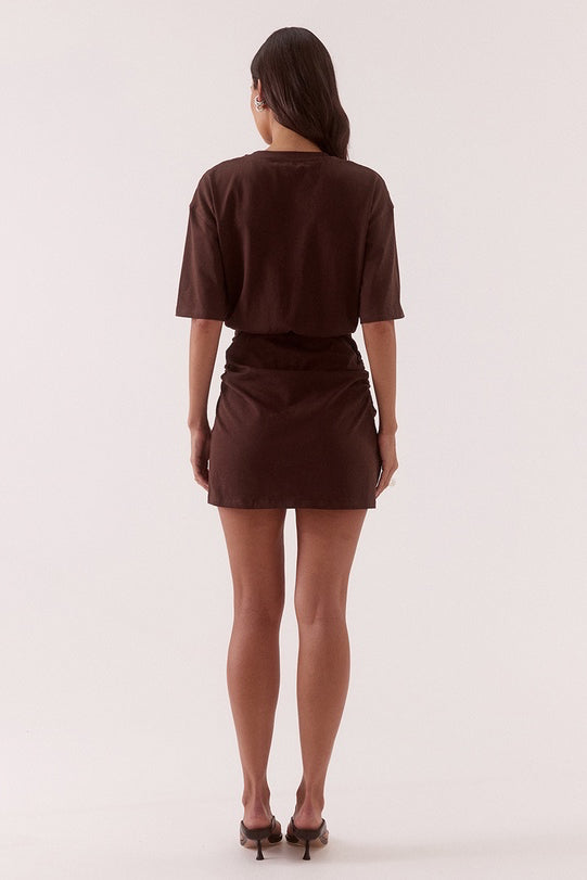 Sovere Studio Izel Tee Dress | Bitter Chocolate