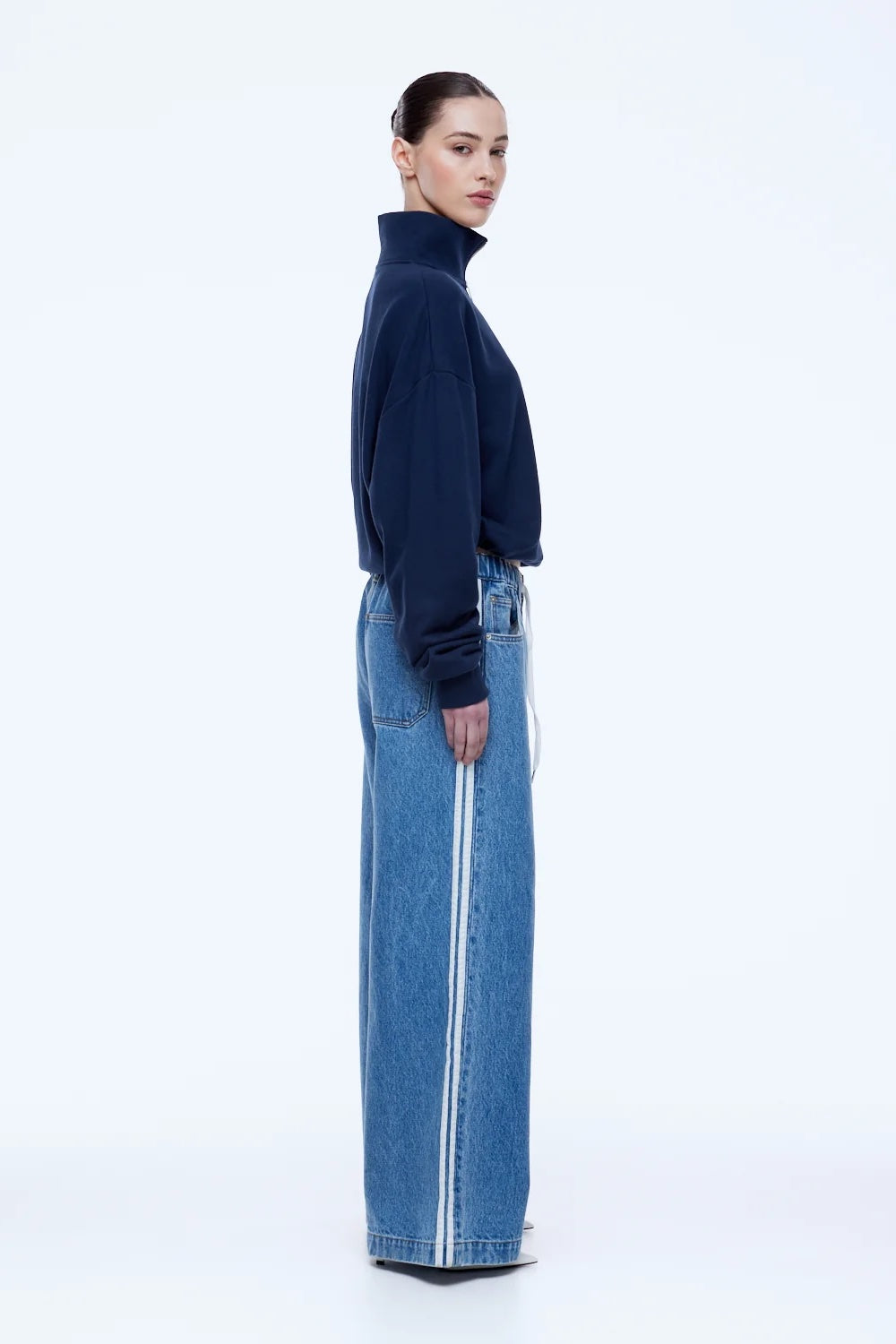 Ena Pelly Sophie Wide Leg Jean | Light Indigo