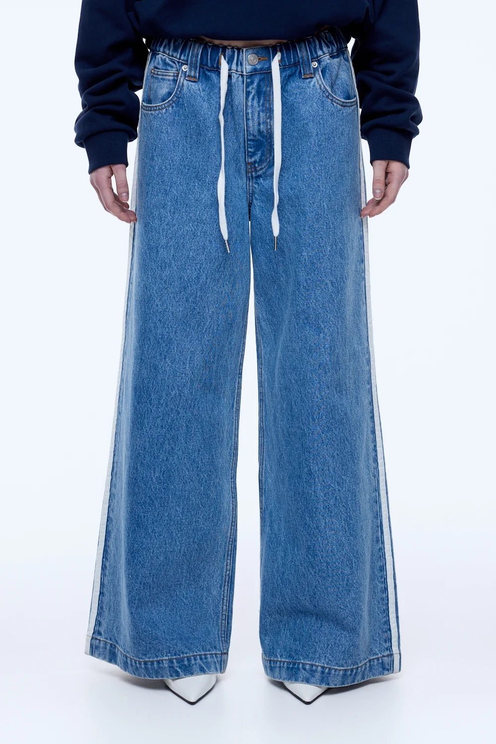 Ena Pelly Sophie Wide Leg Jean | Light Indigo