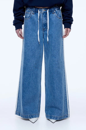 Ena Pelly Sophie Wide Leg Jean | Light Indigo