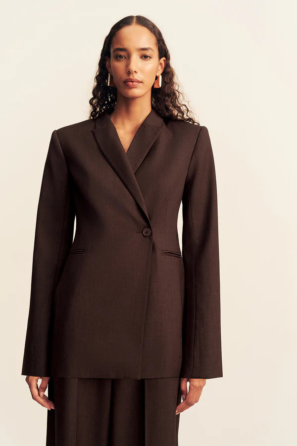 Shona Joy Asher Double Breasted Blazer | Ristretto