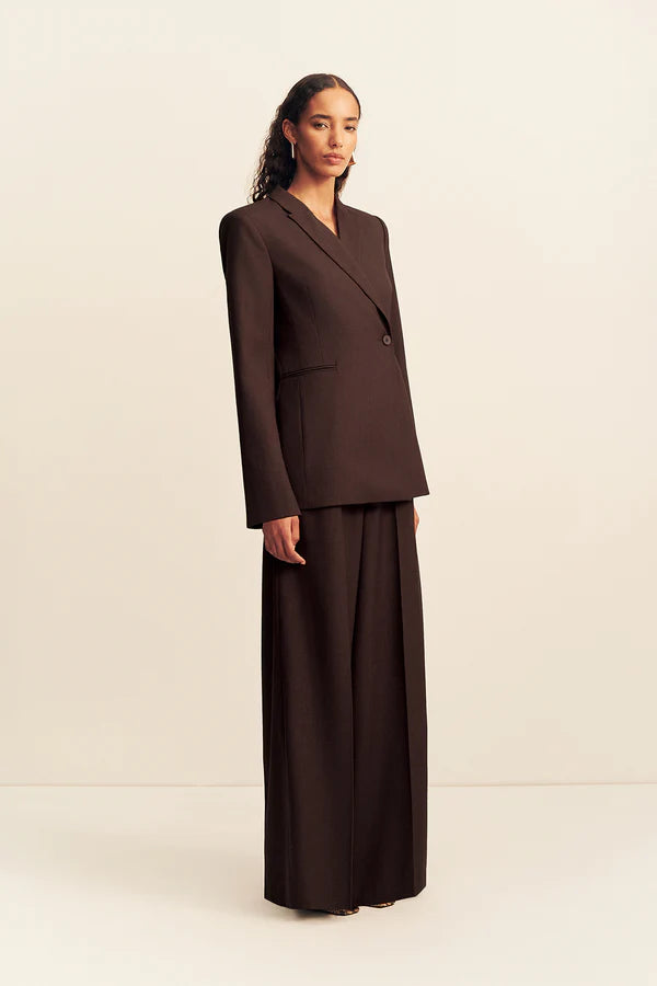Shona Joy Asher Double Breasted Blazer | Ristretto