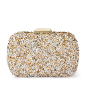 Olga Berg The Savannah Pebble Clutch | Natural || BEST SELLER BACK IN STOCk