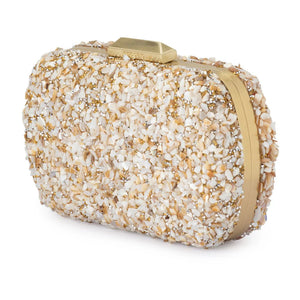 Olga Berg The Savannah Pebble Clutch | Natural || BEST SELLER BACK IN STOCk