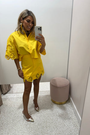 Acler Blairhall Mini Skirt | Daffodil