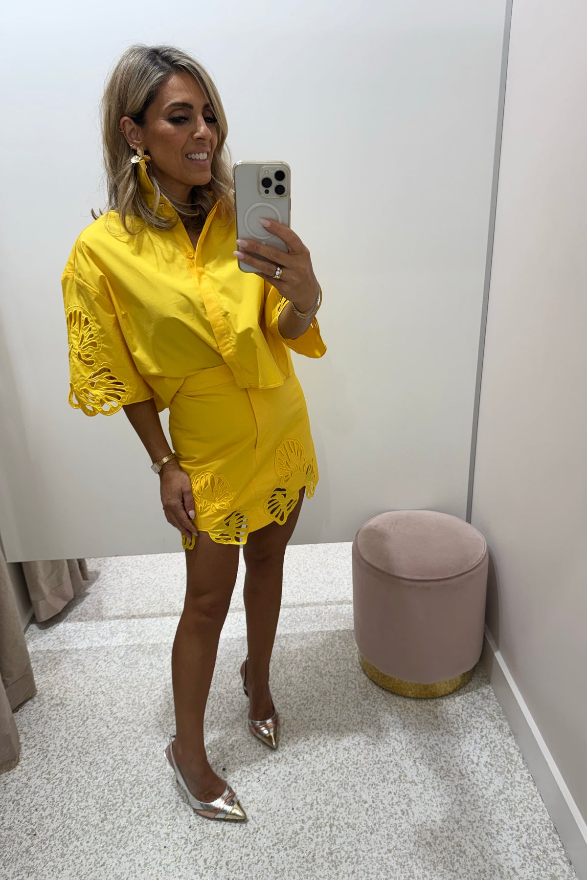 Acler Blairhall Mini Skirt | Daffodil