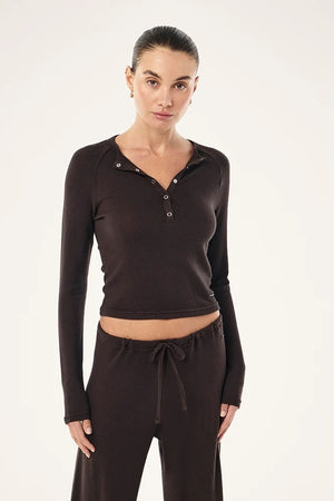 P.E Nation Haven Long Sleeve Top | Coffee