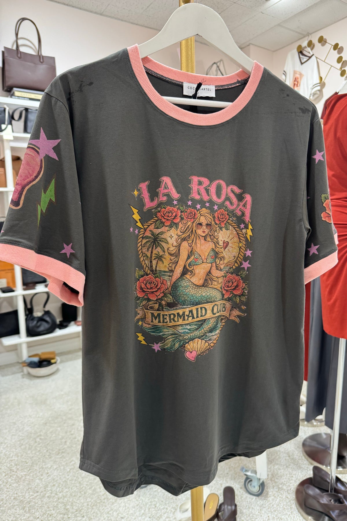 Chosen By Fifi & Annie La Rosa Tee | Washed Charcoal