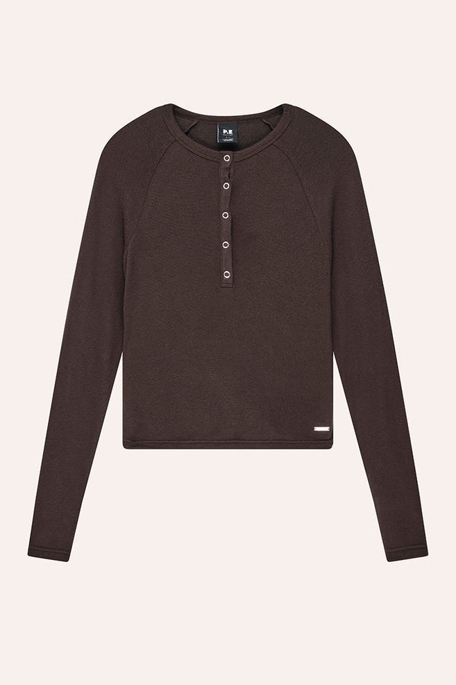 P.E Nation Haven Long Sleeve Top | Coffee