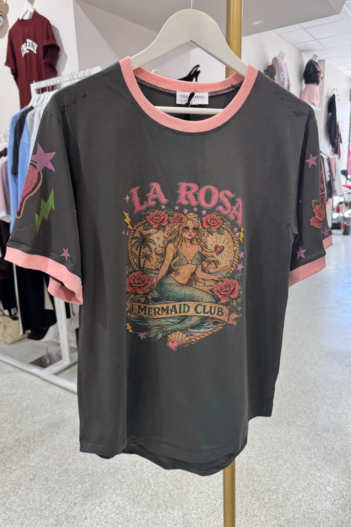 Chosen By Fifi & Annie La Rosa Tee | Washed Charcoal