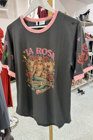 Chosen By Fifi & Annie La Rosa Tee | Washed Charcoal