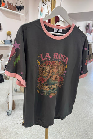 Chosen By Fifi & Annie La Rosa Tee | Washed Charcoal