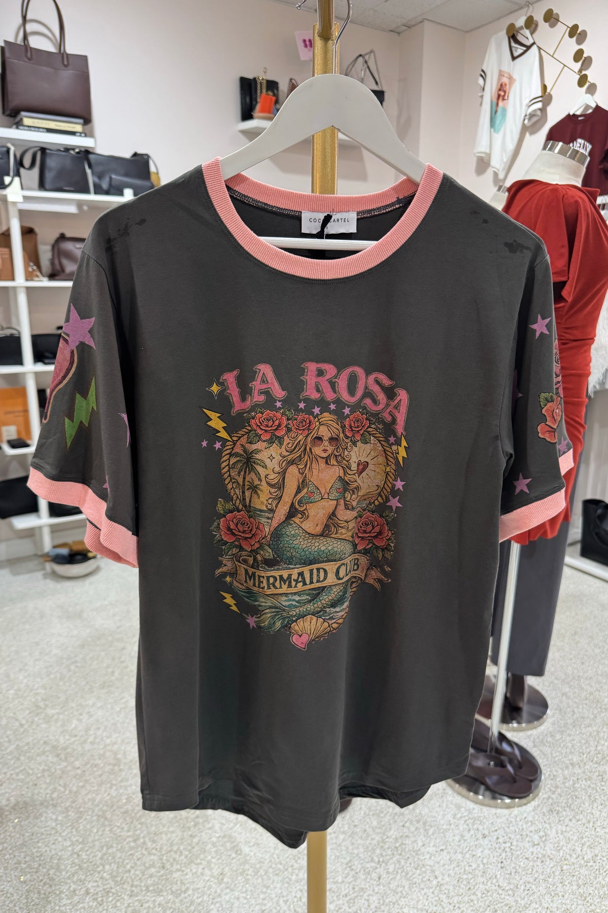 Chosen By Fifi & Annie La Rosa Tee | Washed Charcoal