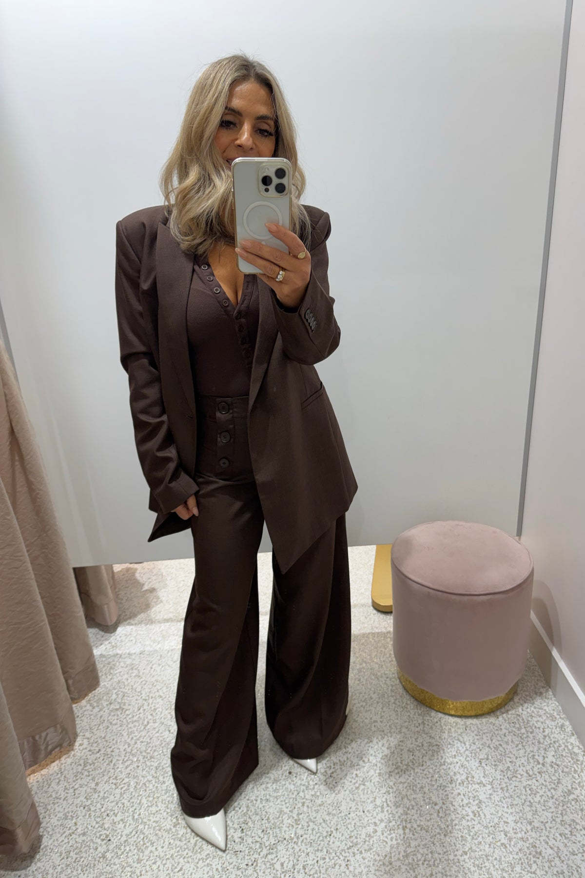 Shona Joy Asher Button Wide Leg Pant| Ristretto