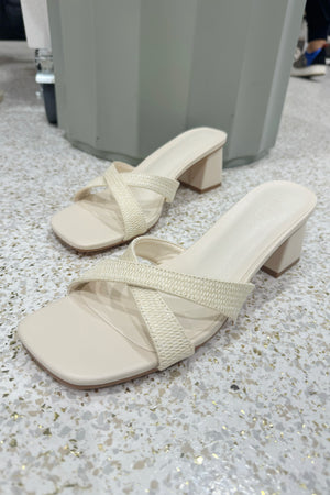 Billini Wila Heel | Cream Raffia