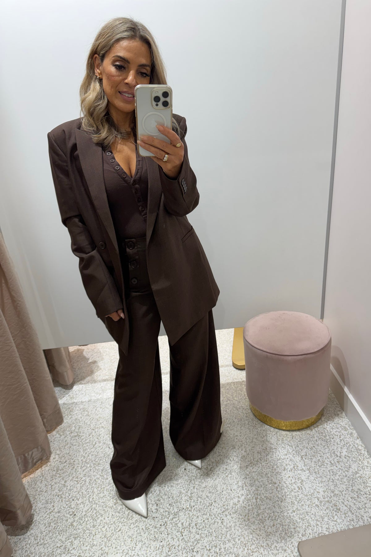 Shona Joy Asher Button Wide Leg Pant| Ristretto