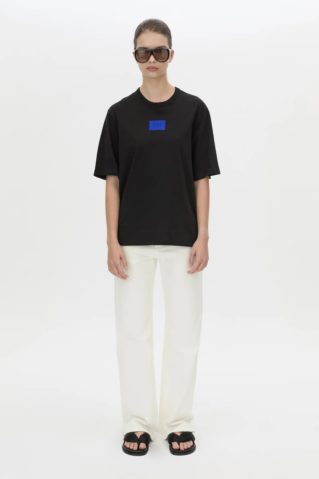 C&M Camilla & Marc Sapelle Flock Print Tee | Black