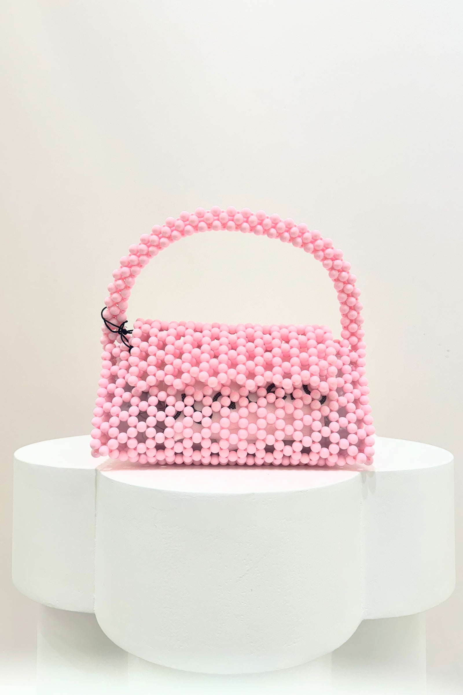 Olg Berg Amrita Bead Top Hande Bag | Pink