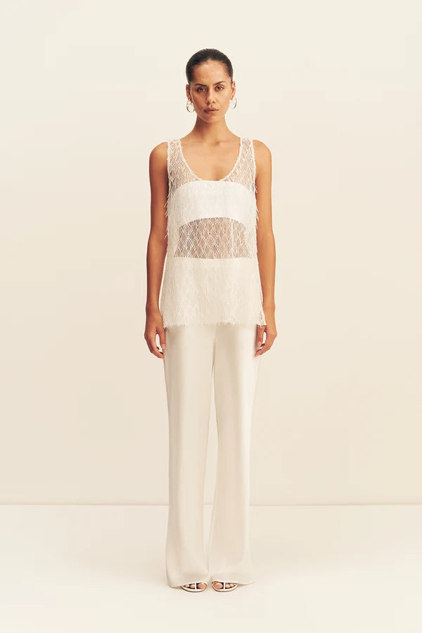 Shona Joy Talita Scoop Neck Top | Ivory