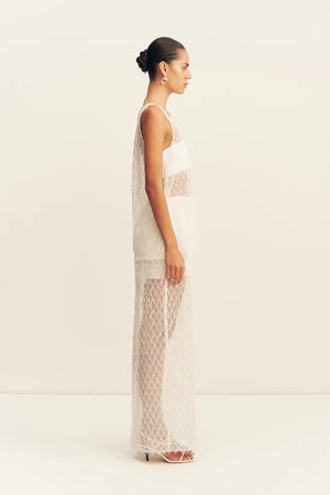 Shona Joy Talita Fringe Maxi Skirt | Ivory