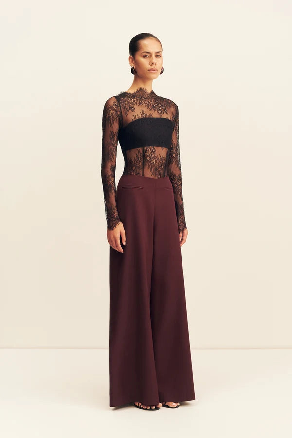 Shona Joy Asher Wide Leg Pant | Berry
