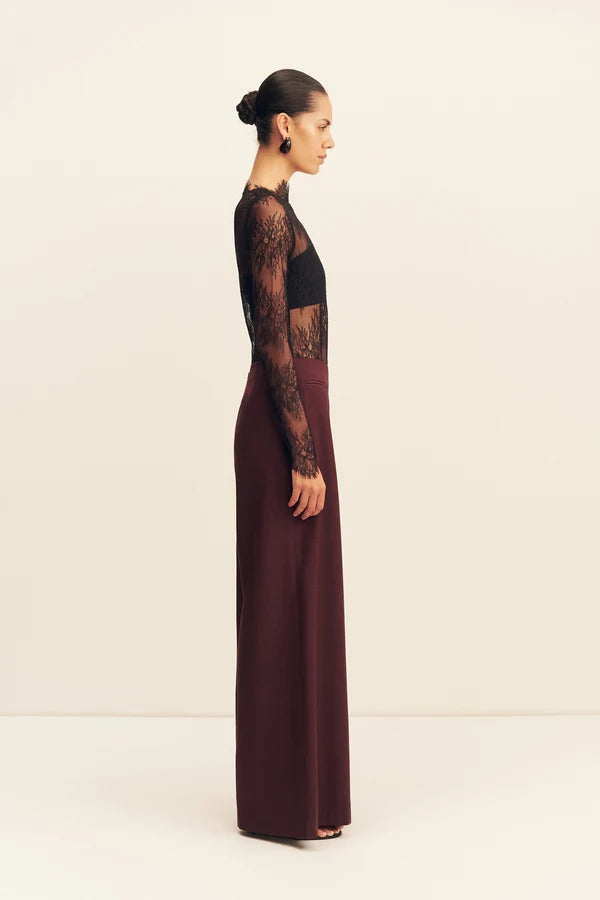 Shona Joy Asher Wide Leg Pant | Berry
