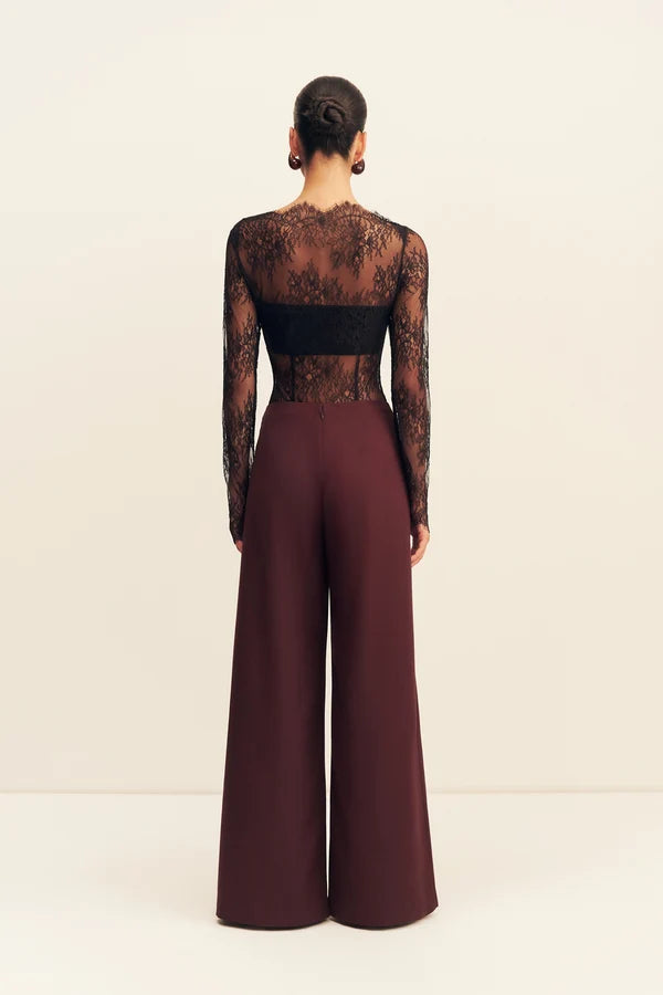 Shona Joy Asher Wide Leg Pant | Berry
