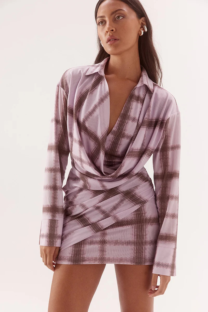 Sovere Studio Ashti Shirt Dress | Plaid || PRE_ORDER ETA 28/08/2026