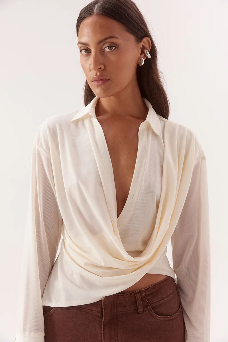 Sovere Studio Selene Shirt | Chalk || PRE_ORDER ETA 28/08/2026