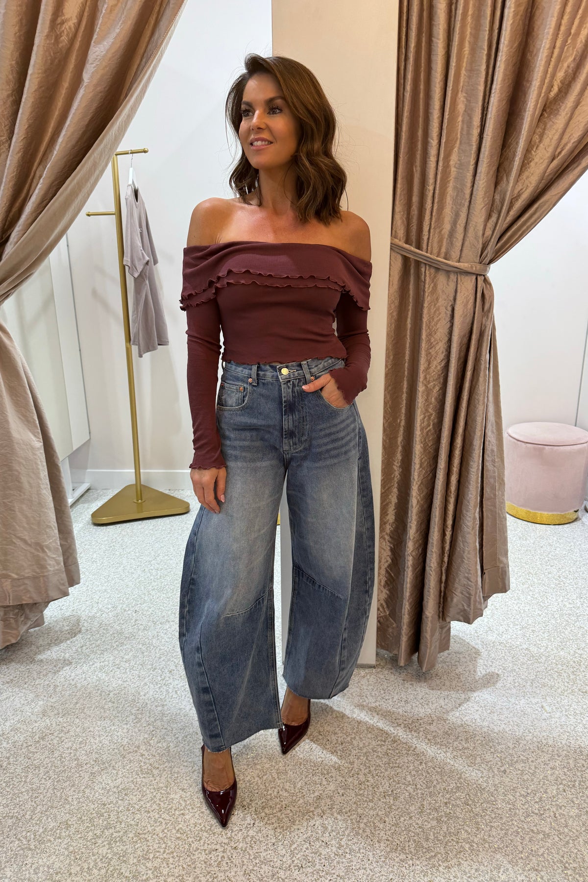 Ownley Bebe Jersey Top | Plum