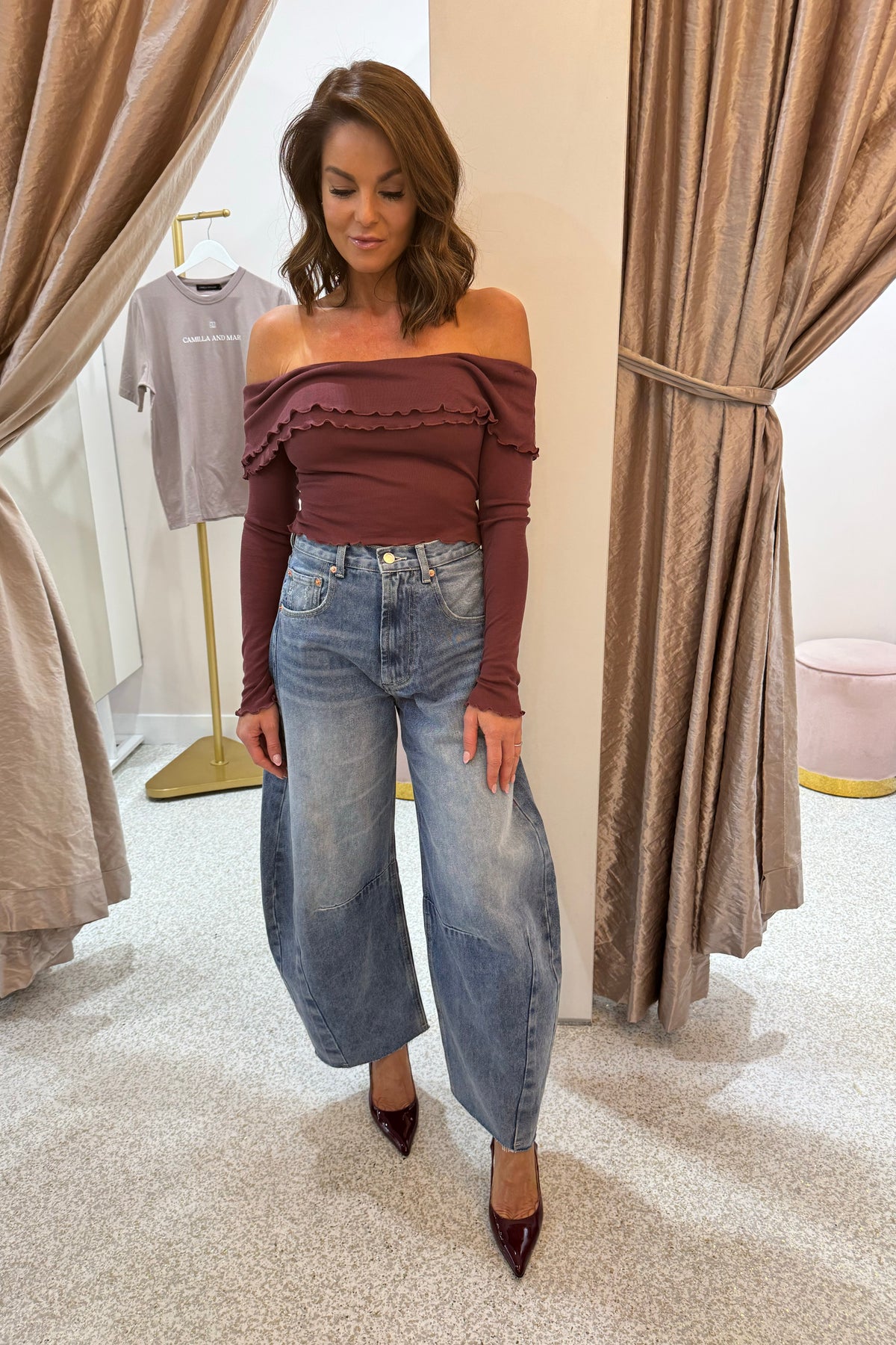 Ownley Bebe Jersey Top | Plum