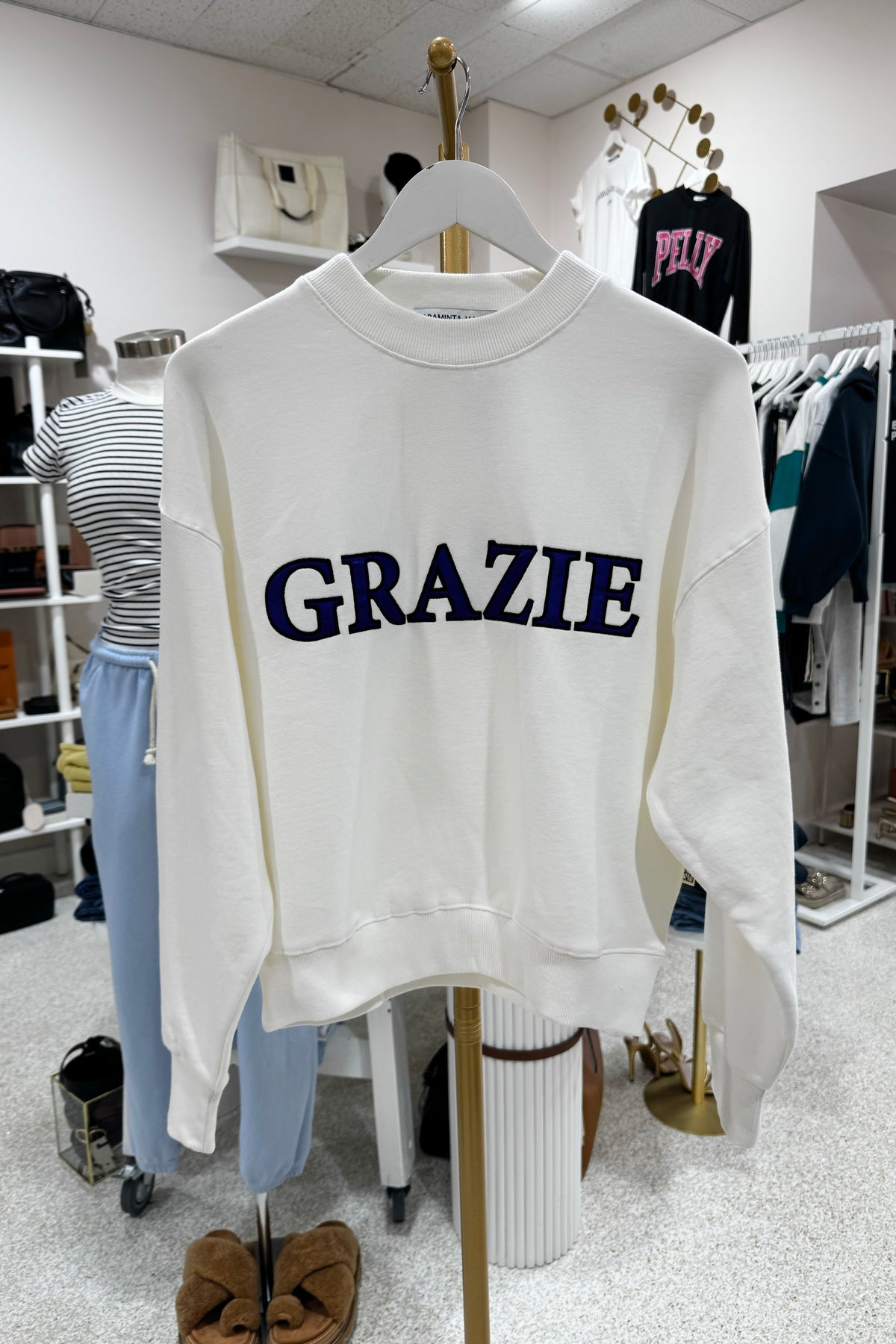 Araminta James Grazie Sweatshirt | Warm White