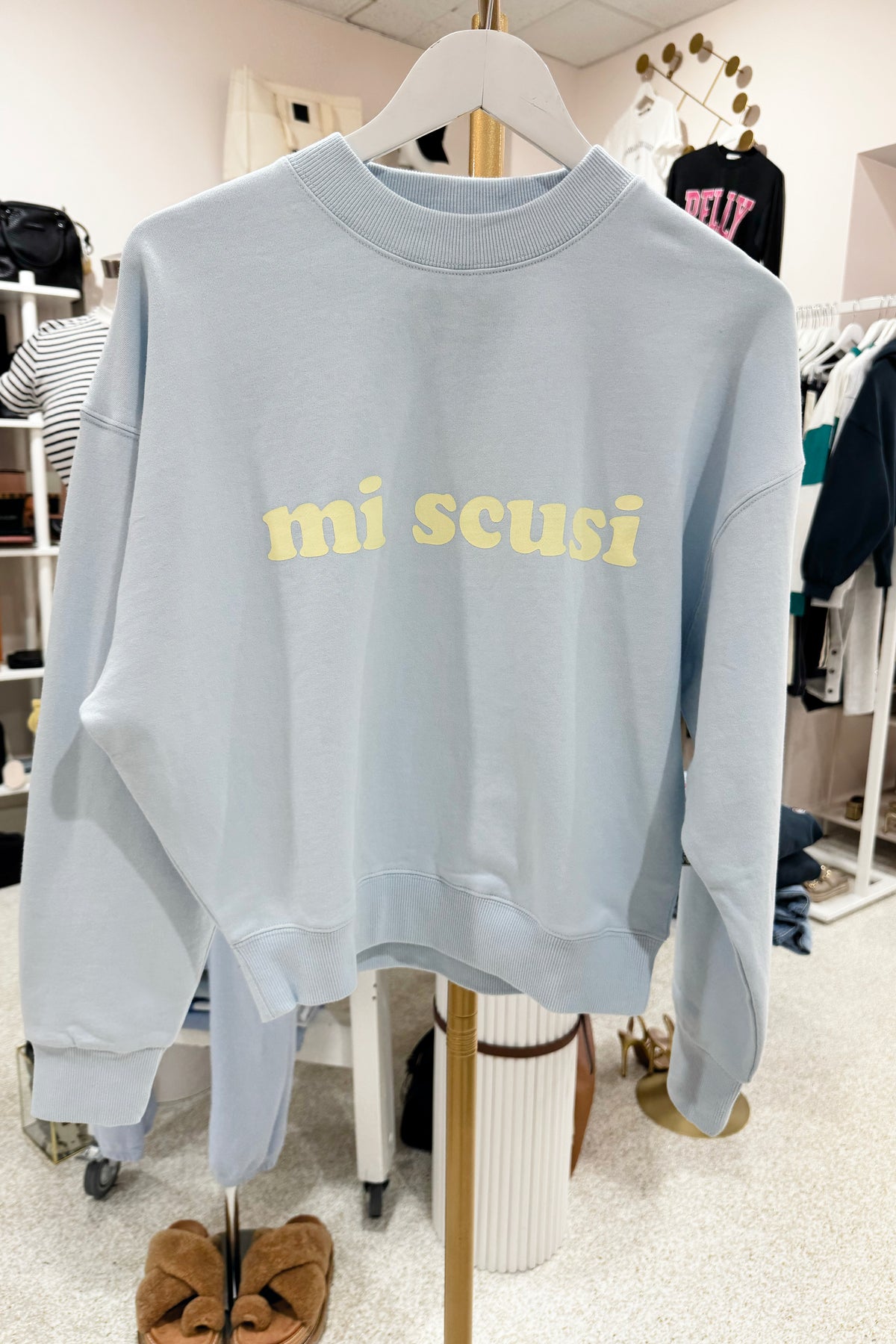 Araminta James Mi Scusi Sweatshirt | Washed Glacier