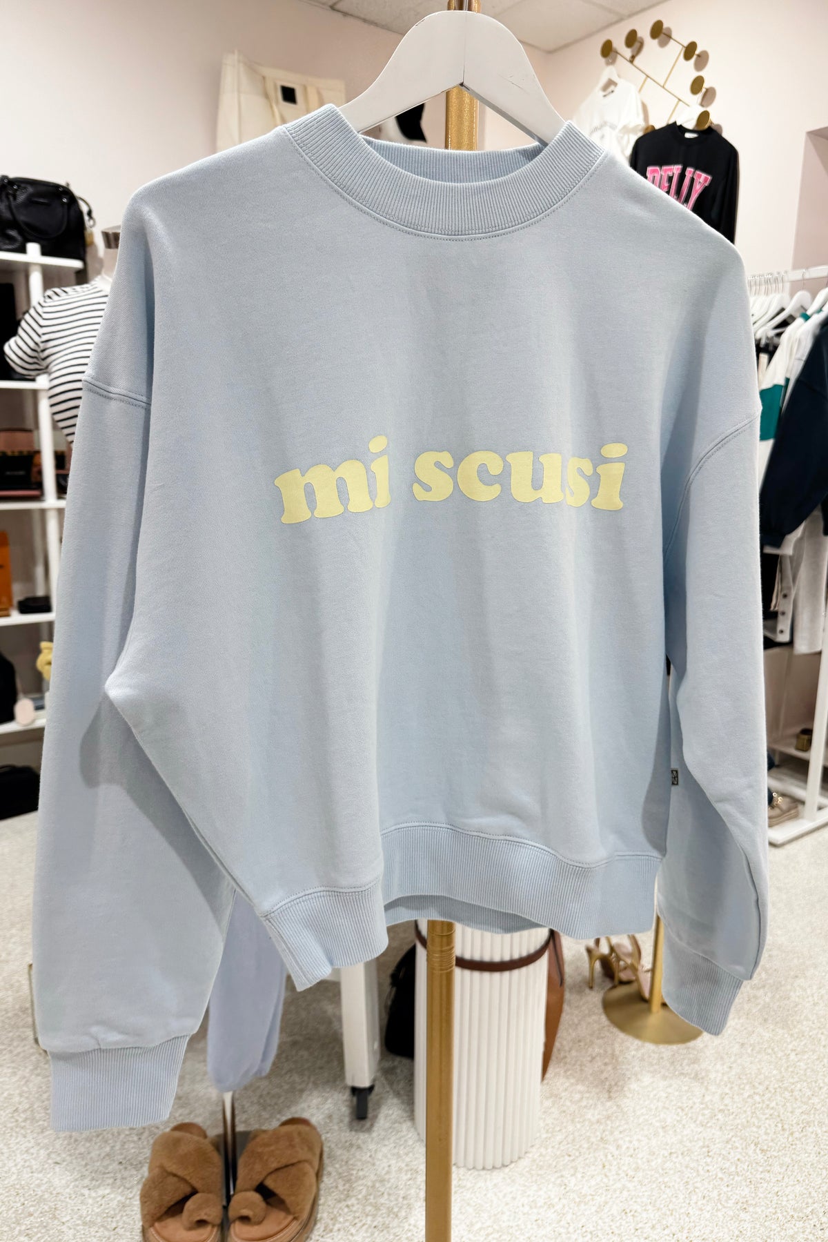 Araminta James Mi Scusi Sweatshirt | Washed Glacier