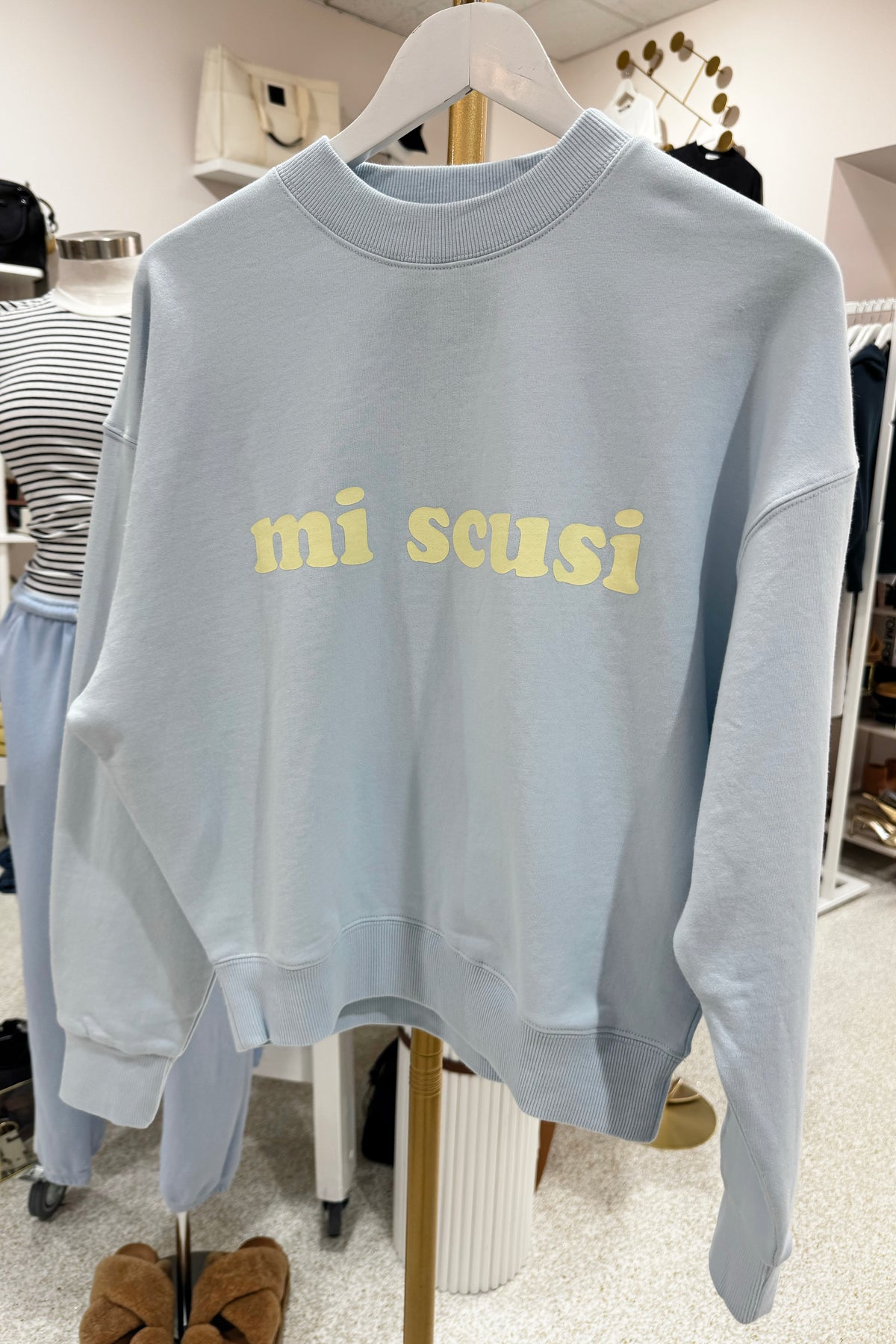 Araminta James Mi Scusi Sweatshirt | Washed Glacier