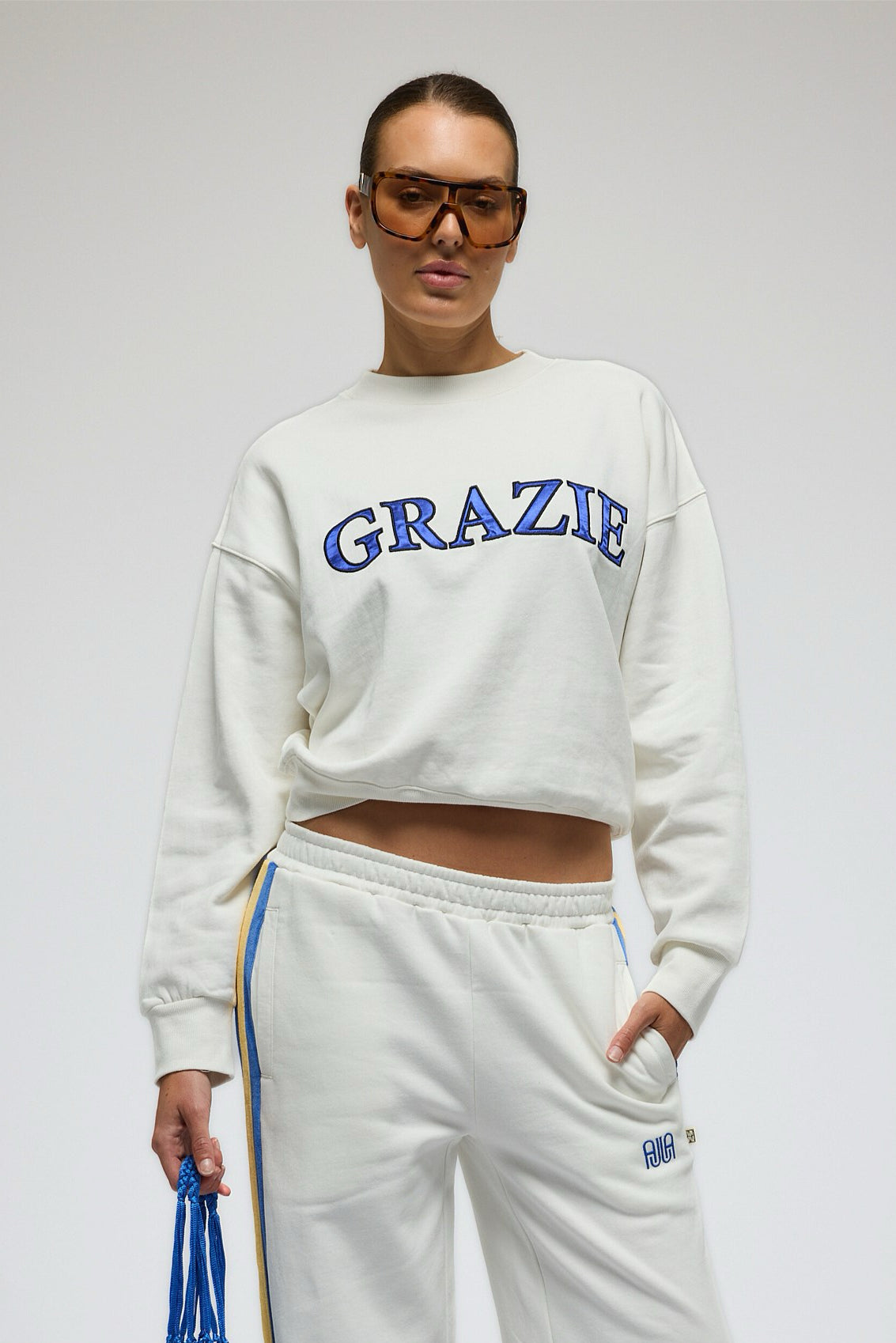 Araminta James Grazie Sweatshirt | Warm White