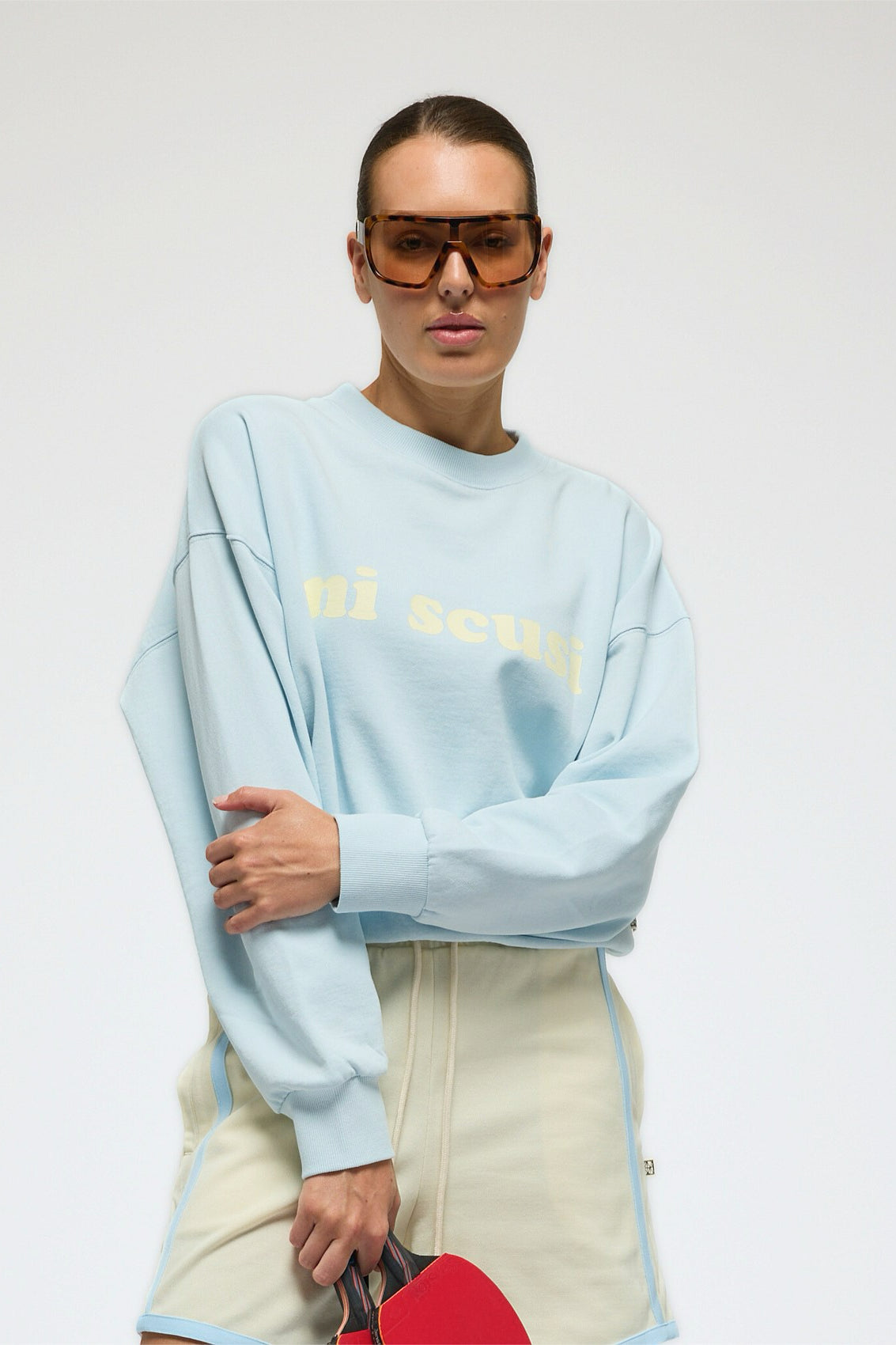 Araminta James Mi Scusi Sweatshirt | Washed Glacier