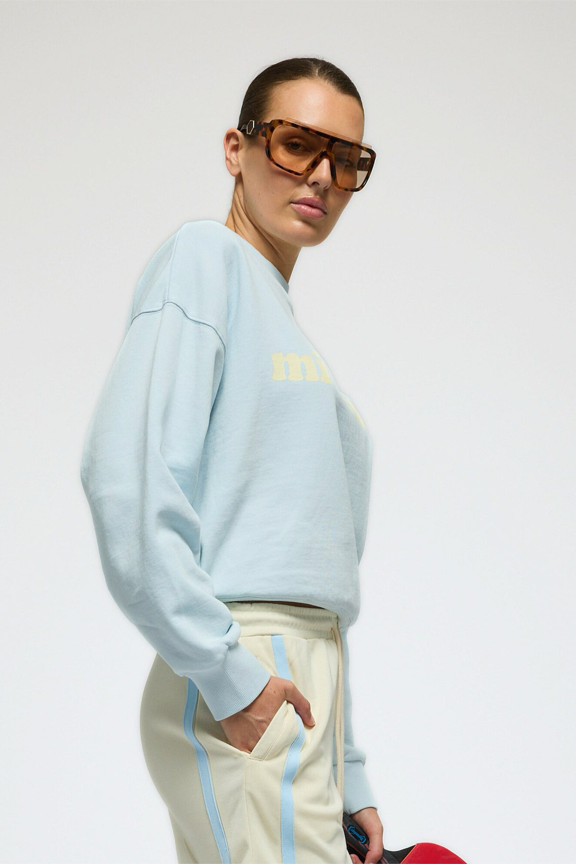 Araminta James Mi Scusi Sweatshirt | Washed Glacier